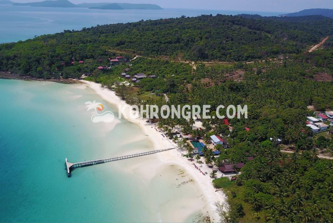 Coconut beach koh rong aerial view