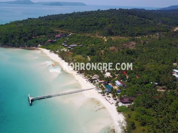 Coconut beach koh rong aerial view
