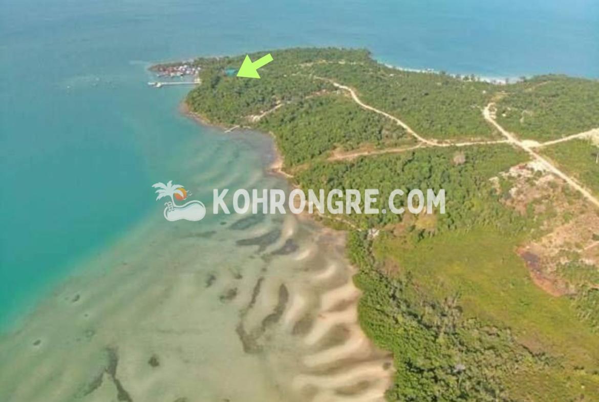 aerial view of the land for sale in Daem Thkov near coconut beach koh rong