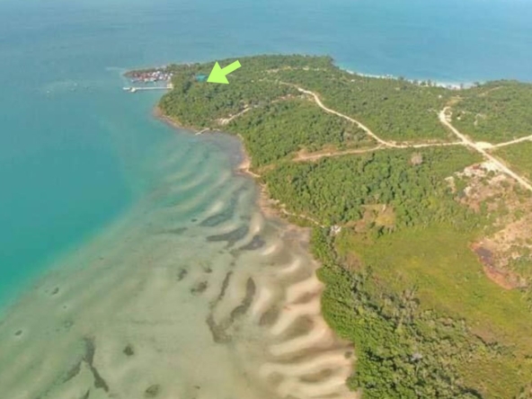 aerial view of the land for sale in Daem Thkov near coconut beach koh rong