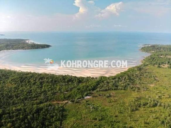 Aerial view from the land