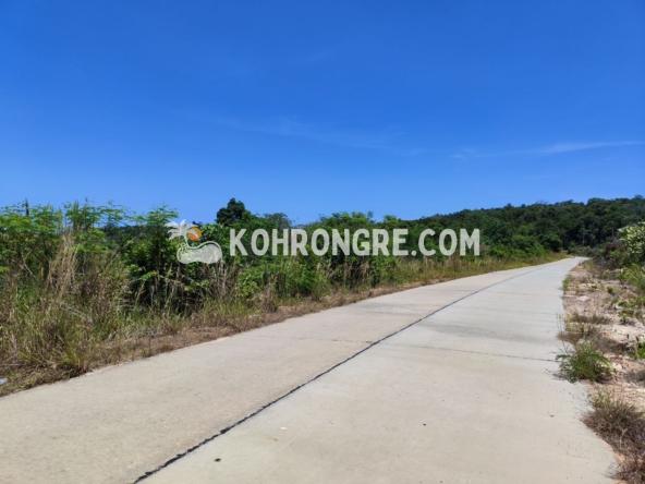 The road near the satellite image and layout of the land for sale between coconut beach and pagoda beach koh rong cambodia