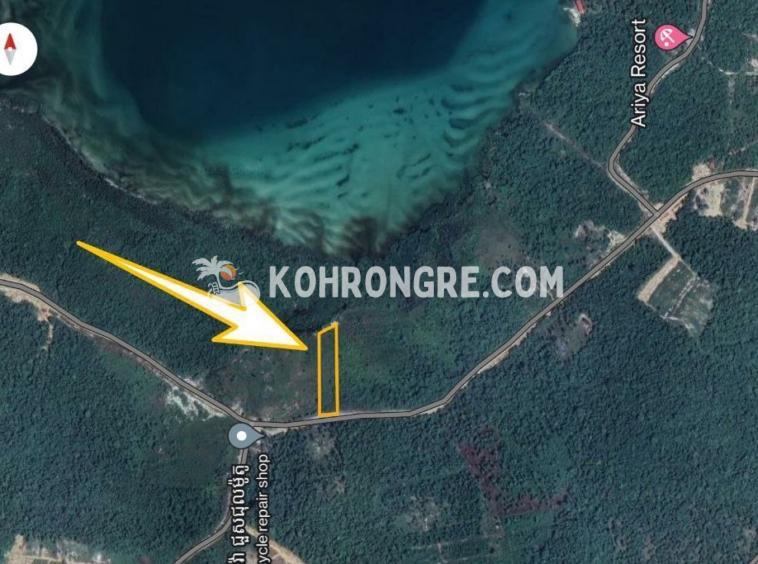 satellite image and layout of the land for sale between coconut beach and pagoda beach koh rong cambodia