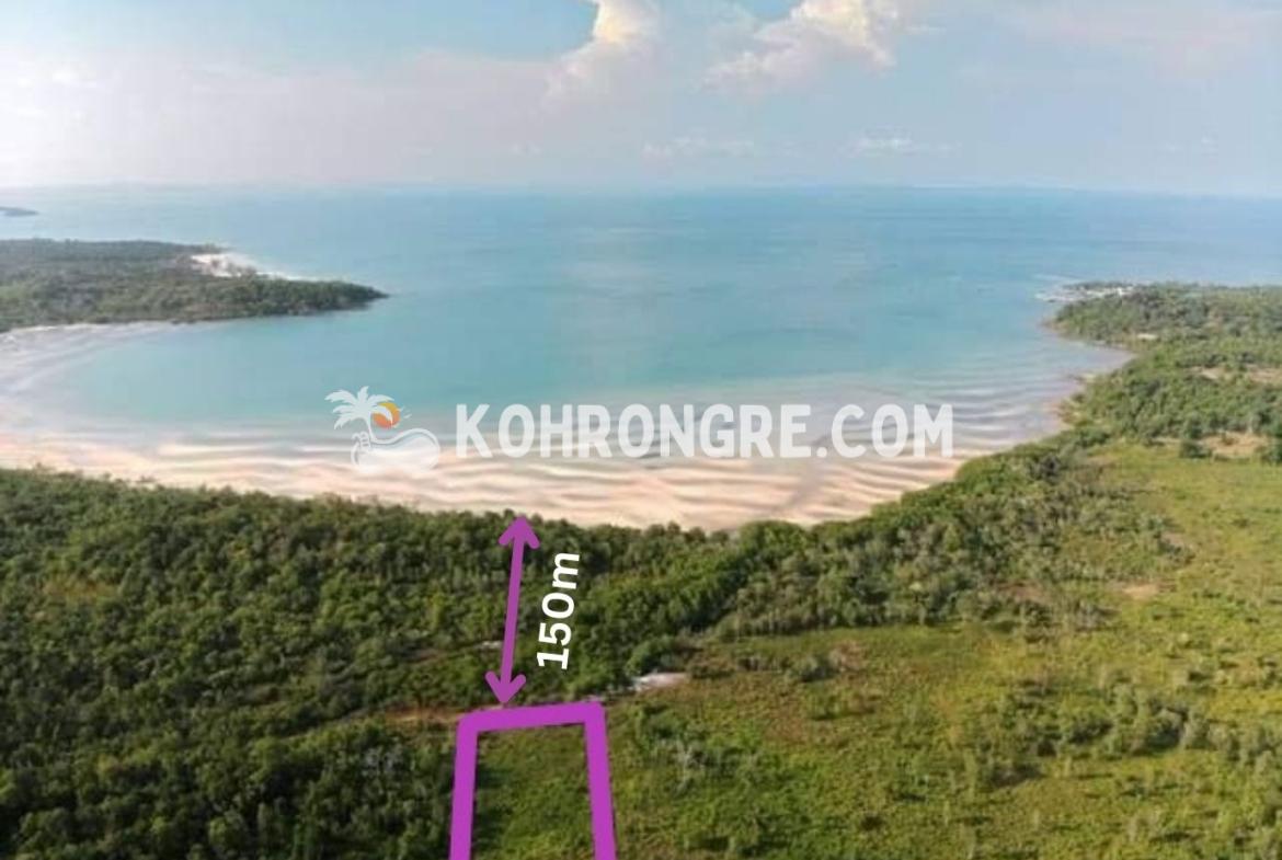aerial view and layout of the land for sale between coconut beach and pagoda beach koh rong cambodia