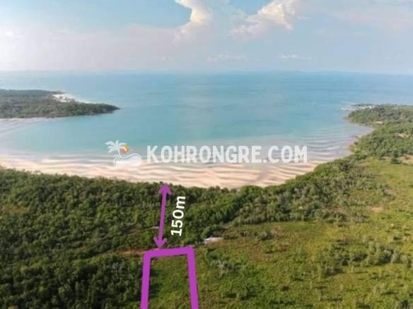 aerial view and layout of the land for sale between coconut beach and pagoda beach koh rong cambodia