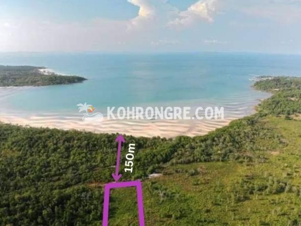 aerial view and layout of the land for sale between coconut beach and pagoda beach koh rong cambodia
