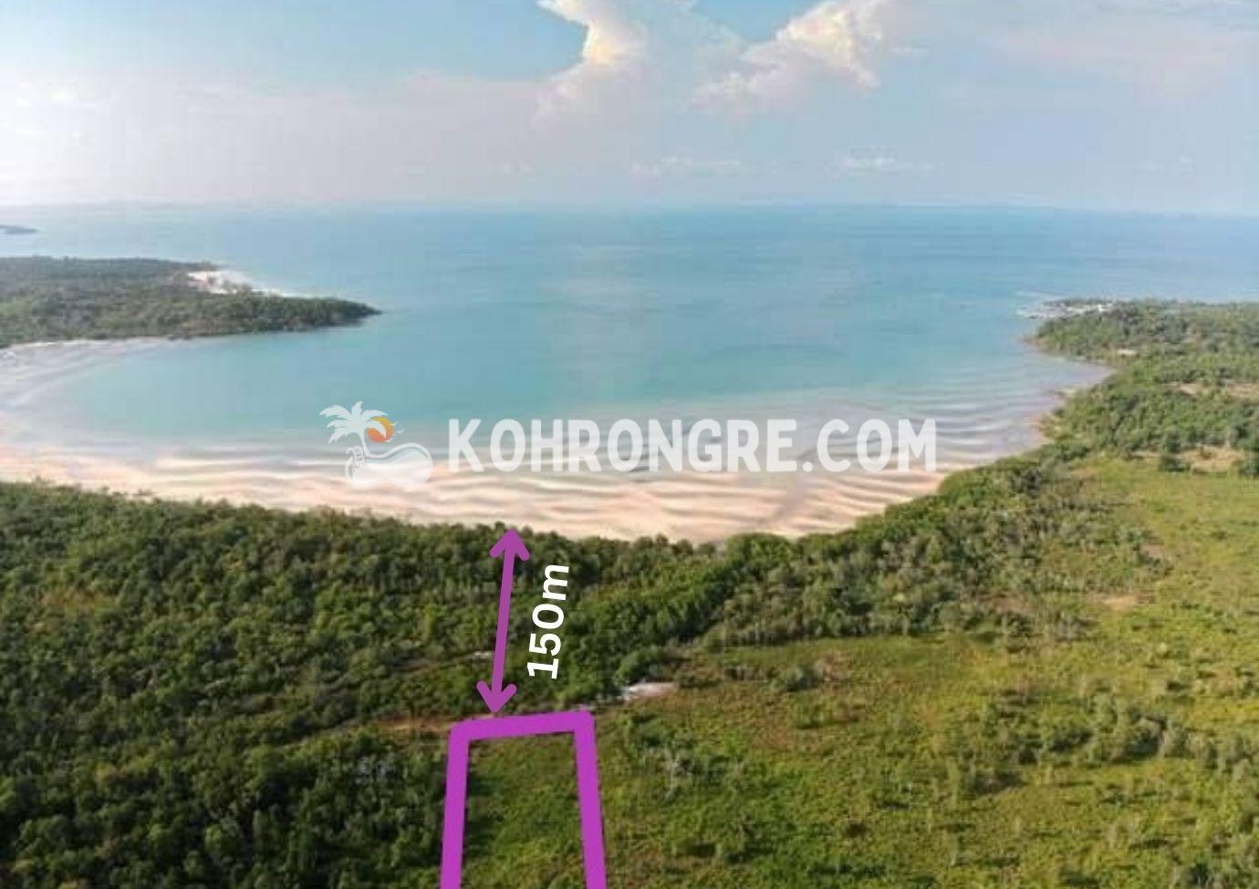 aerial view and layout of the land for sale between coconut beach and pagoda beach koh rong cambodia