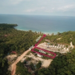 aerial view and layout of the land for sale in coconut beach koh rong cambodia