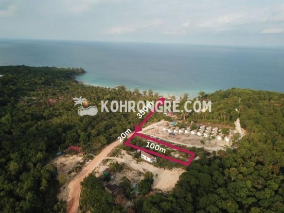 aerial view and layout of the land for sale in coconut beach koh rong cambodia
