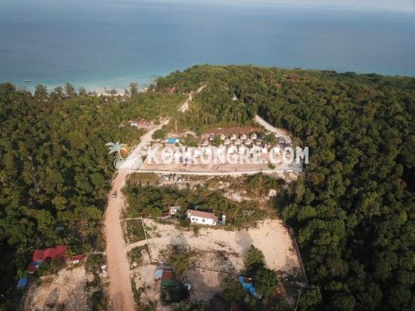 aerial view of the land for sale in coconut beach koh rong cambodia