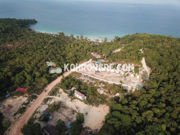aerial view of the land for sale in coconut beach koh rong cambodia