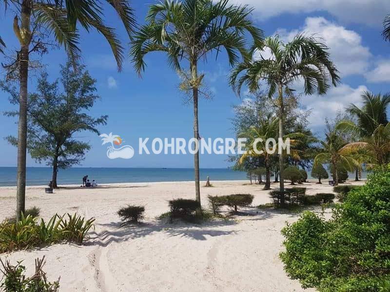 The beach of the main road land for sale at Pagoda beach in Koh Rong