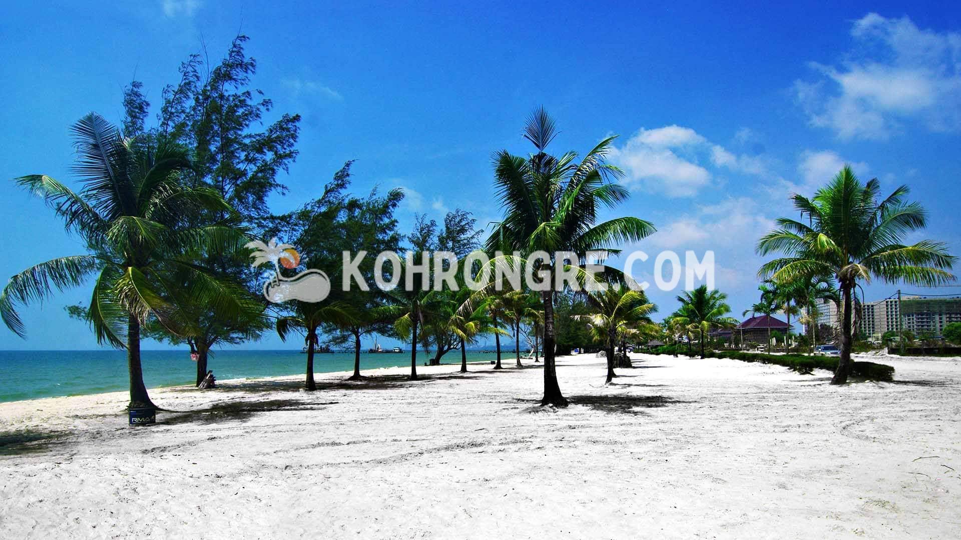 The beach of the main road land for sale at Pagoda beach in Koh Rong