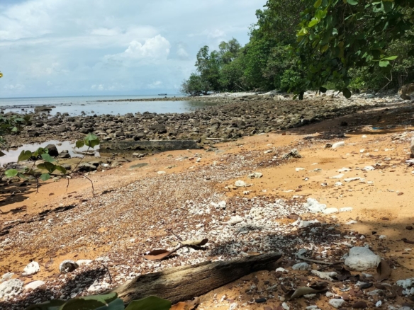 the beach of the affordable beachfront land for sale on koh rong samloem aka koh rong sanloem