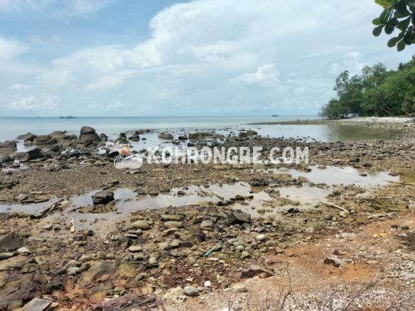the beach of the beachfront land for sale on koh rong samloem aka koh rong sanloem