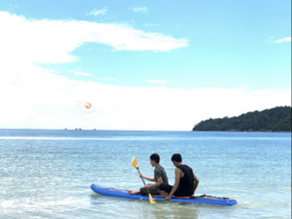 the beach and the sea of the whitesand beachfront land for sale on koh rong samloem