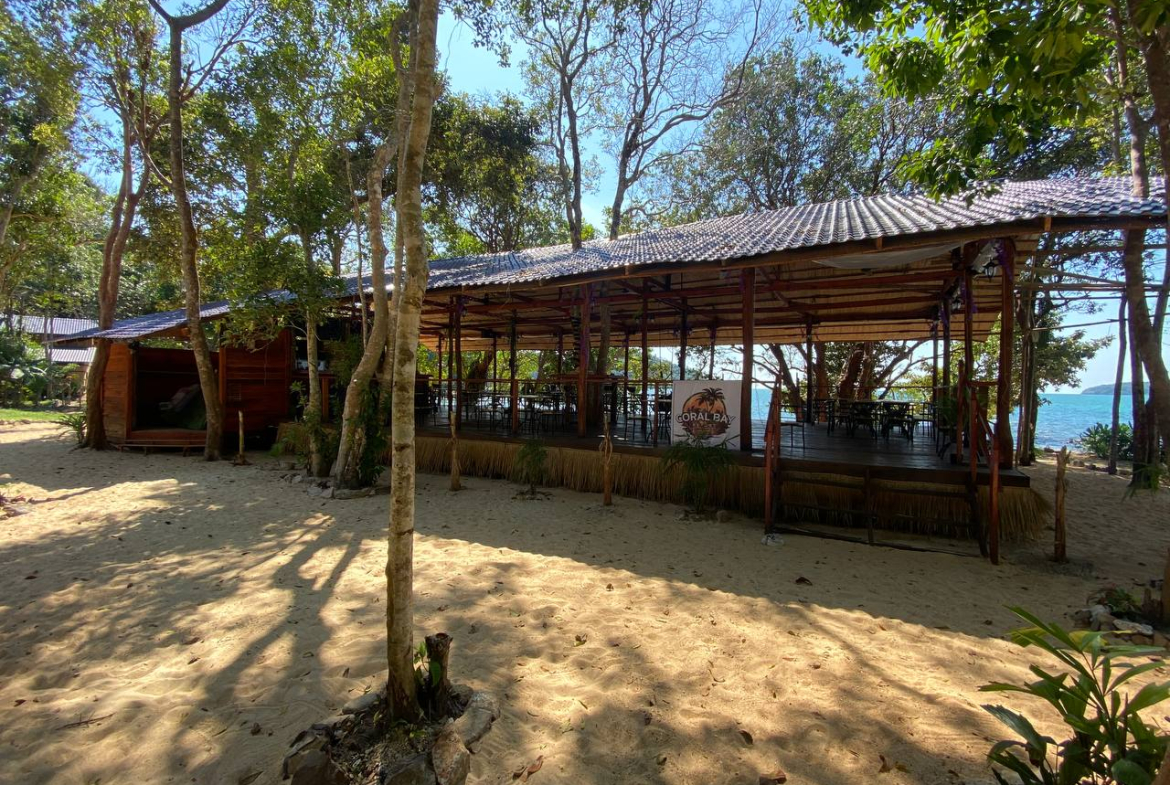 The restaurant of the Beach resort for sale in Koh Ta Kiev island, sihanoukville, cambodia