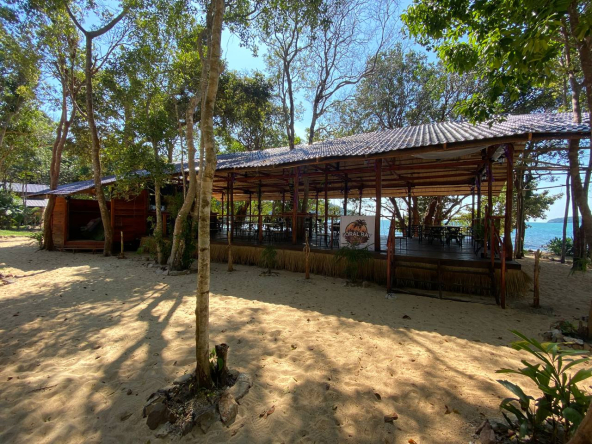 The restaurant of the Beach resort for sale in Koh Ta Kiev island, sihanoukville, cambodia