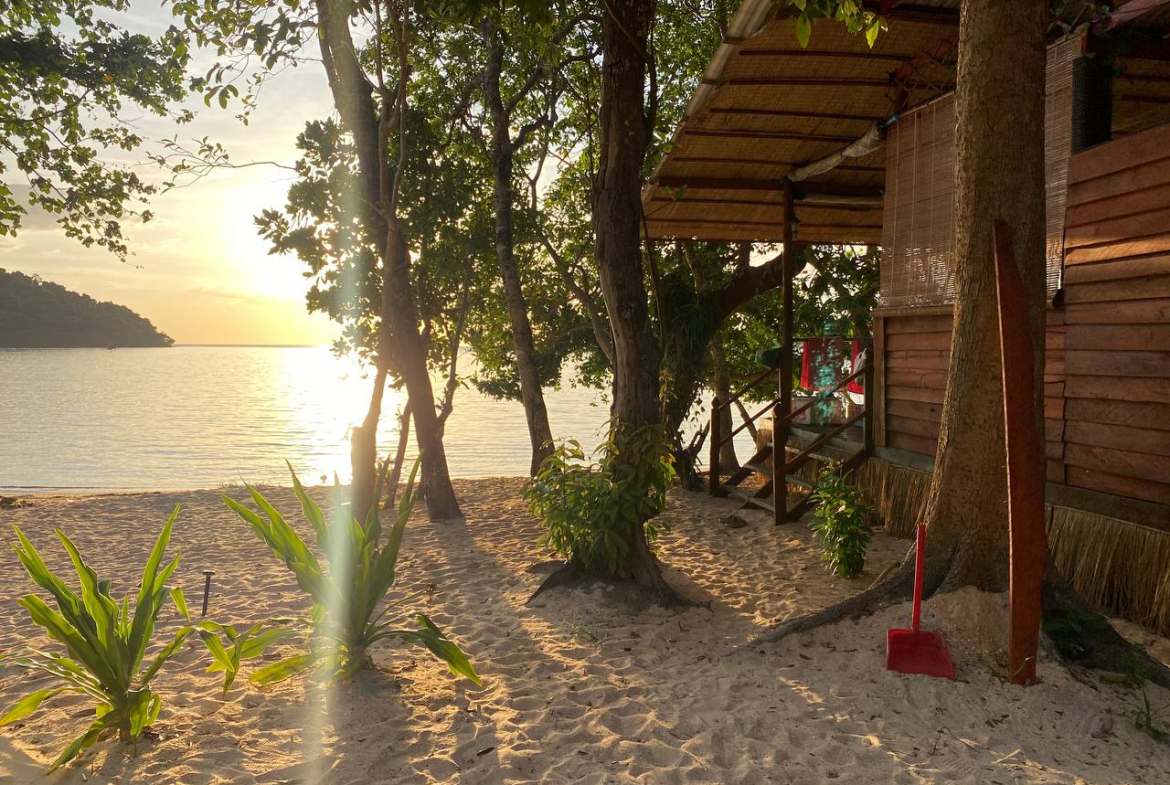 the beach of the Beach resort for sale in Koh Ta Kiev island, sihanoukville, cambodia