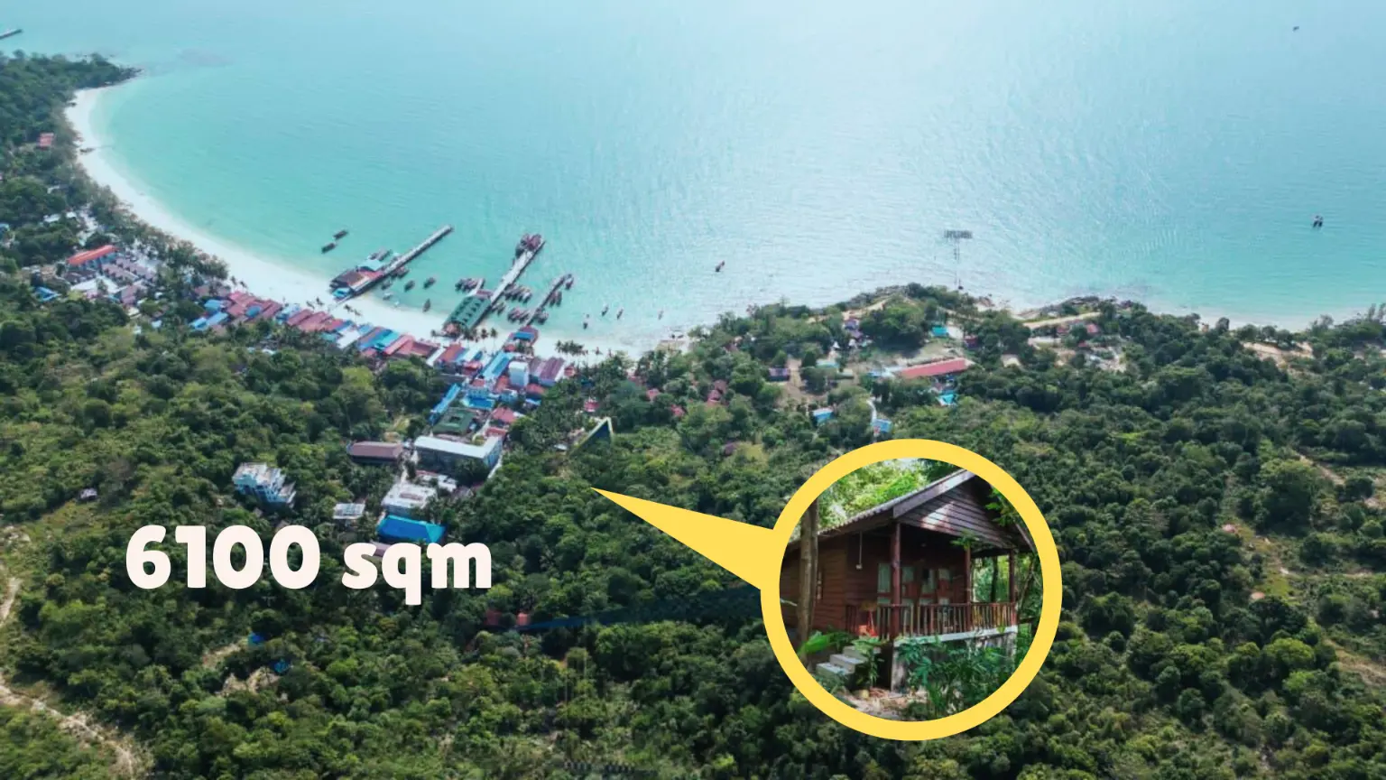 bungalow resort for lease at koh rong main pier koh touch sihanoukville cambodia