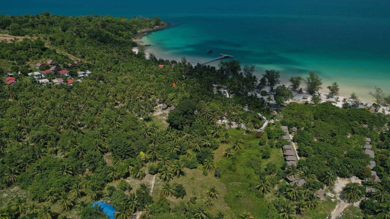 beach land koh rong coconut beach preah sihanouk cambodia sihanoukville